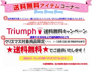 トリンプ クリスマス対象商品限定、送料無料キャンペーン開催中！